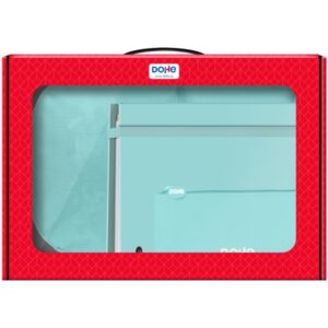 Dohe Serenity Pack de Mochila + Carpeta A4 Recambio + Portatodo Triple - Todo en un Maletin Perfecto para Regalo - Color Verde