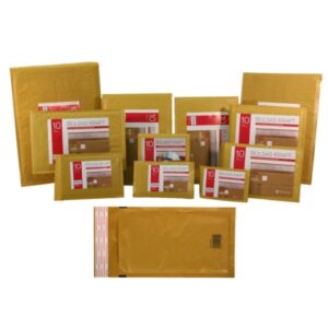 Bismark Bolsa Acolchada Kraft 180x165mm - Recubrimiento Interno de Laminas de Burbuja de Aire - Cierre Autoadhesivo - Ideal para Envios con Alta Proteccion