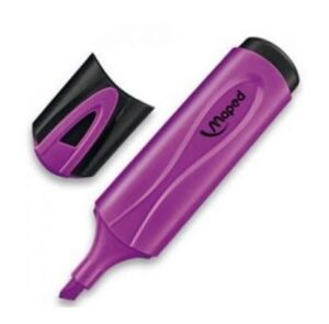 Maped Peps Classic Marcador Fluorescente - Punta Biselada - Trazo de 1 a 5mm - Ideal para Subrayar y Resaltar - Color Violeta