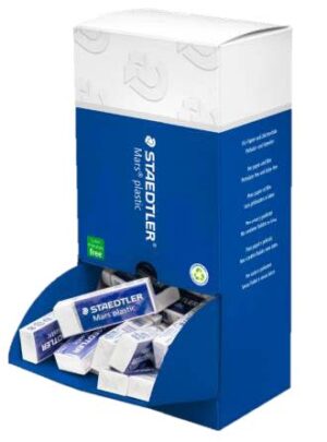 Staedtler Mars Plastic Goma de Borrar - Plastico - Alta Precision - Color Blanco