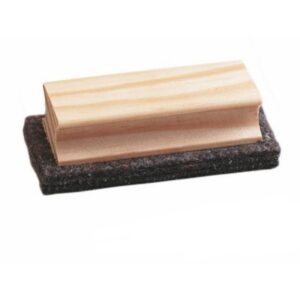 Faibo Borrador para Pizarra de Tiza - Fabricado en Fieltro - Con Empuñadura de Madera