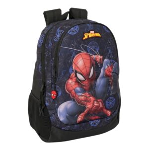 Safta Spider-Man Attack Mochila - Adaptable a Carro - Asa de Mano - 32x44x16cm - Color Negro