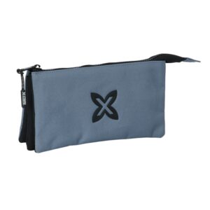 Safta Munich Basicos Estuche Portatodo - 3 Compartimentos - 22x12x3cm - Color Gris