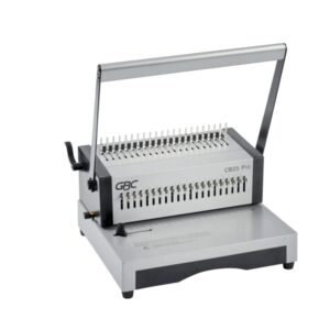 GBC CombBind CB25 Pro Encuadernadora Manual de Canutillo - Encuaderna hasta 500 Hojas A4 - Puede Perforar hasta 25 Hojas - Rapida y Sencilla de Usar - Color Plata