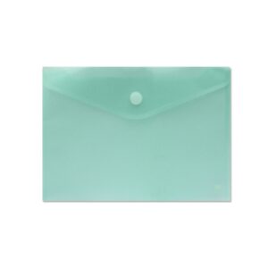 Sobre Portadocumentos A4 - Cierre de Velcro - Fabricado en Polipropileno - Medidas 325x230mm - Verde Transparente