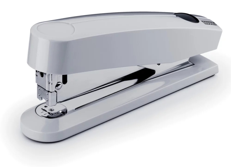 Novus B 7A Grapadora de Sobremesa + Caja de 200 Grapas 24/6 - Grapa hasta 30 Hojas - Grapado Cerrado, Abierto y Clavado - Color Gris