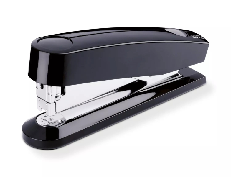 Novus B 7A Grapadora de Sobremesa + Caja de 200 Grapas 24/6 - Grapa hasta 30 Hojas - Grapado Cerrado, Abierto y Clavado - Color Negro