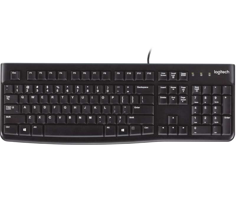 Teclado Logitech K120 USB/Cable 1.5m/Negro