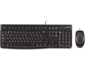 Pack Logitech Teclado MK120+Raton 1000dpi/3 Botones/Ambidiestro Negros