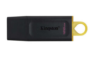 Kingston DataTraveler Exodia Memoria USB 128GB - USB 3.2 Gen 1 - Con Tapa - Enganche para Llavero - Color Negro (Pendrive)