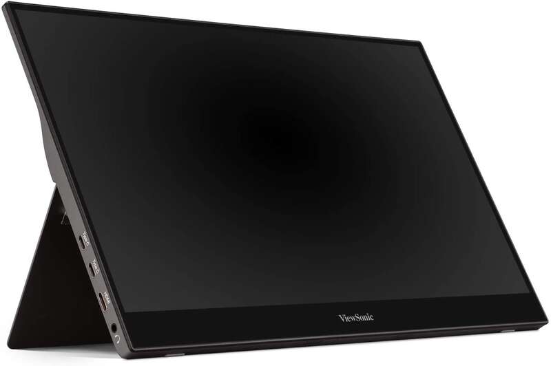 ViewSonic Monitor Tactil LED 15.6" IPS Full HD 1080p - 10 Puntos de Contacto - Respuesta 6.5ms - Altavoces 1.6W - Angulo de Vision 178º - USB-C, Mini HDMI - Modo Eco - Color Negro