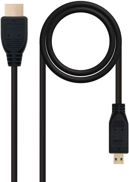 Nanocable Cable Micro HDMI v1.4 Macho a HDMI v1.4 Macho 0.80m - Alta Velocidad - Color Negro
