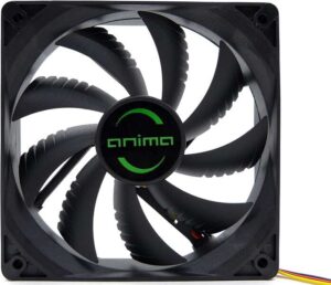 Tacens Anima AF8 Ventilador 80mm - Carcasa y Aspas Negras - Velocidad Max. 1800rpm