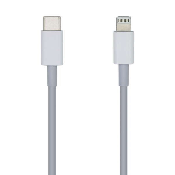 Aisens Cable Lightning a USB-C USB 2.0 - Lightning/M-USB-C/M - 20cm - Color Blanco