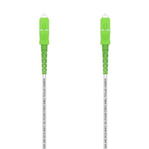Aisens Cable Fibra Optica Latiguillo G657A2 3.0 9/125 SMF Simplex CPR Dca LSZH - SC/APC-SC/APC - 1.0M - Color Blanco