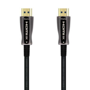 Aisens Cable HDMI V2.1 AOC (Active Optical Cable) Fibra Optica Ultra Alta Velocidad UHS 8K@60Hz 4K@120Hz 4:4:4 48Gbps - A/M-A/M - 10m - Color Negro