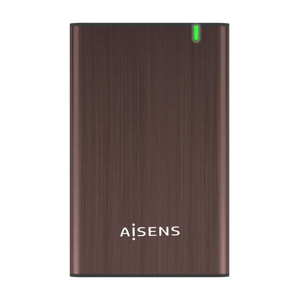 Aisens Caja Externa 2.5″ para Discos Duros 9.5mm SATA I, II y III a USB 3.0/USB 3.1 GEN1 - Color Marrón