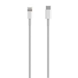 Aisens Cable Lightning a USB-C USB 2.0, Lightning/M-USB-C/M - 0.5m - Color Blanco