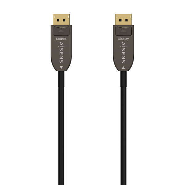 Aisens Cable DisplayPort AOC V1.4 8K@60HZ 4K@120Hz 4:4:4 32.4GBPS - DP/M-DP/M - 30M - Color Negro