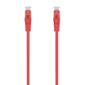 Aisens Cable de Red Latiguillo RJ45 LSZH Cat.6A 500 MHZ UTP AWG24 - 0.50m - Libre de Halogenos - 10 Gigabit/s - Color Rojo