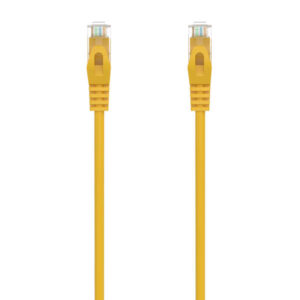 Aisens Cable de Red Latiguillo RJ45 LSZH Cat.6A 500 MHZ UTP AWG24 - 1m - Libre de Halogenos - 10 Gigabit/s - Color Amarillo