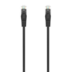 Aisens Cable de Red Latiguillo RJ45 LSZH Cat.6A 500 MHZ UTP AWG24 - 0.25m - Libre de Halogenos - 10 Gigabit/s - Color Negro