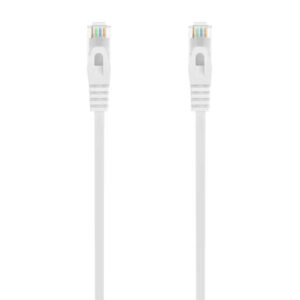 Aisens Cable de Red Latiguillo RJ45 LSZH Cat.6A 500 MHZ UTP AWG24 - 1m - Libre de Halogenos - 10 Gigabit/s - Color Blanco