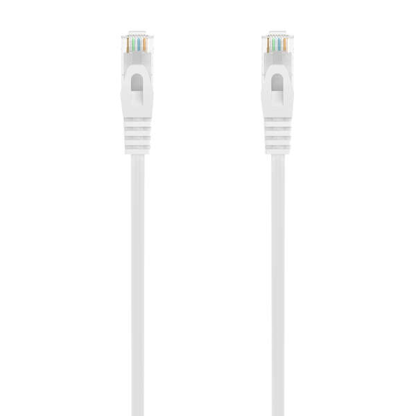 Aisens Cable de Red Latiguillo RJ45 LSZH Cat.6A 500 MHZ UTP AWG24 - 1.5m - Libre de Halogenos - 10 Gigabit/s - Color Blanco
