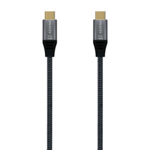 Aisens Cable USB 3.2 GEN2x2 Aluminio 20GBPS 5A 100W E-MARK - TIPOUSB-C/M-USB-C/M - 2.0M - Color Gris