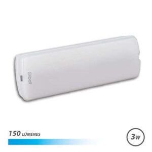 Elbat Luz de Emergencia 3W 150lm - 6000k Luz Fria - Autonomia hasta 3h - IP20