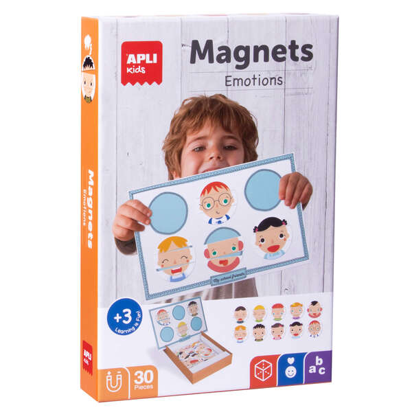 Apli Kids Juego Magnetico Emociones - 30 Fichas Tematicas - Fomenta la Observacion y la Imaginacion - Recomendado para Niños a partir de 3 Años