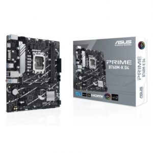 Asus Prime B760M-K D4 Placa Base Intel 1700 2x DDR4 - HDMI, VGA, M.2, PCIe 4.0, 4x Sata III, USB 3.2, Aura Sync, MicroATX
