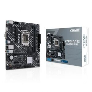 Asus Prime H610M-K D4 Placa Base Intel1700 2x DDR4 - HDMI, M.2, PCIe4.0, 4x Sata III, USB 3.2, MicroATX
