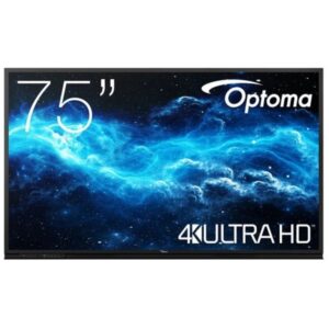 Optoma Creative Touch Serie 3 Pantalla Interactiva Tactil 75" UltraHD 4K - Tiempo de Respuesta 6ms - 20 Puntos Tactiles Simultaneos - HDMI, VGA, DisplayPort, USB-A, C, RJ-45 - Android 11