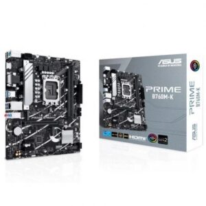 Asus Prime B760M-K Placa Base Intel 1700 - HDMI, VGA, PCIe 4.0, M2, 4x Sata III, USB 2.0, 3.2, RJ-45