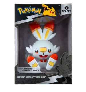 Jazwares Pokemon Scorbunny - Figura de Coleccion - Altura 10cm aprox. - Fabricada en Vinilo