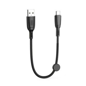 XO Cable NB247 Carga Rapida USB - Tipo C - 6A - 25cm con Clip - Color Negro
