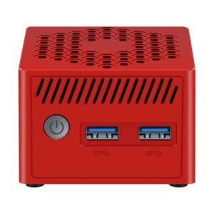 Leotec MiniPc N100 Mini Ordenador Intel Alder Lake N100 a 3.8Ghz - 12GB - 256GB SSD - RJ-45, USB-3.0, HDMI, VGA, DisplayPort - Color Rojo