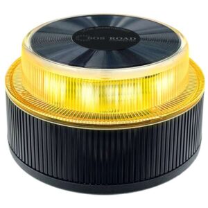 SOS Road Baliza de señalizacion de emergencia en carretera V16, homologada por la DGT, con GPS y SIM integrada, conectividad DGT 3.0, visibilidad 1 km, base magnetica, proteccion IP54