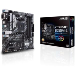 Asus Prime B550M-A Placa Base AMD Ryzen M.2, PCIe 4.0, HDMI, D-Sub, DVI, SATA III, USB-A 3.2, DVI-D,