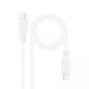 Nanocable Cable USB 2.0 3A - Tipo USB-C/M-USB-C/M - 1m - Color Blanco