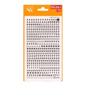 Apli Letras Adhesivas Mayusculas - 470 Caracteres - Identificacion Rapida y Limpia - Color Negro