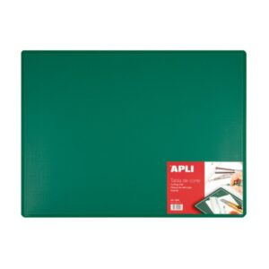Apli Plancha de Corte A2 PVC 450x600x2mm - Base Antideslizante - Formula Auto Cicatrizante - Impresion de Cuadricula y Angulos - Ideal para Manualidades y Proyectos - Color Verde