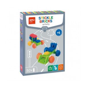 Apli Set Educativo de Construccion - 50 Piezas Flexibles - Fomenta la Psicomotricidad Fina - Mejora Coordinacion Mano-Ojo - Desarrolla Razonamiento Logico - Promueve Vision Espacial - Color Amarillo