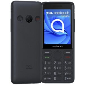 TCL One Touch 4022s Telefono Movil Pantalla 2.8" Bluetooth - Especial para Personas Mayores - Base de Carga - Boton SOS - Color Gris