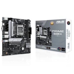 Asus Prime B650M-K Placa Base AMD AM5 2x DDR5 - HDMI, M.2, PCIe 4.0, 4x Sata III, USB 2.0, 3.2, RJ-45, VGA, Factor MicroATX