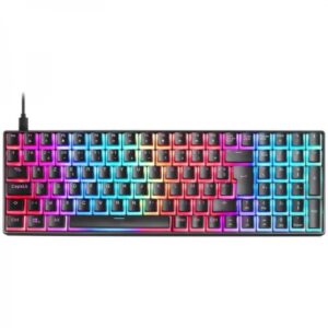 Mars Gaming MKULTRA Teclado Gaming Premium - Tamaño Compacto 96% - Teclas PBT Pudding - Iluminacion RGB Chroma - Switches Antipolvo OUTEMU - USB-C Extraible - Color Negro