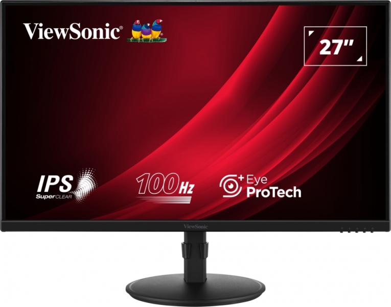Viewsonic Monitor 27" VG2708A-MHD LED IPS FullHD - 16:9 - VGA - HDMI - DisplayPort - Altavoces - Ajustable en Altura - Color Negro