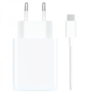 Xiaomi 120W HyperCharge Combo Cargador de Pared para Smartphone USB-A 120W + Cable - Identificacion Inteligente de Dispositivos - Color Blanco