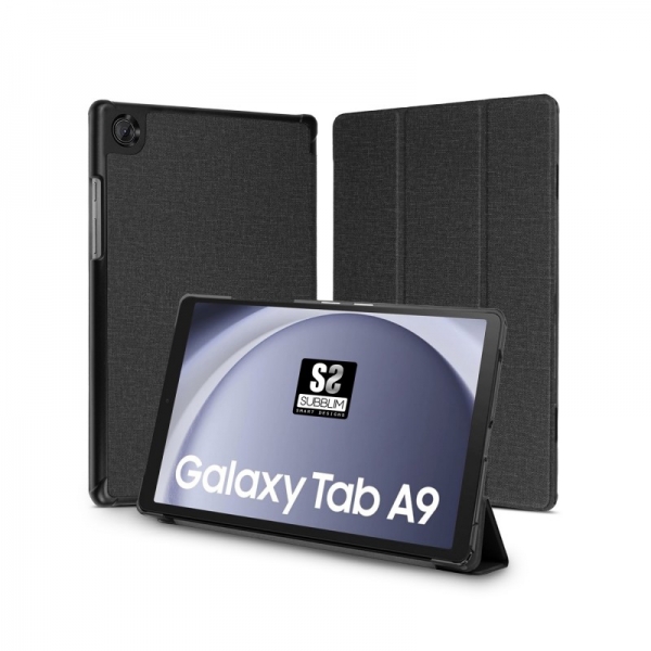 Subblim Funda Exclusiva para Tablet Samsung Galaxy Tab A9 de 8,7″ - Cierre Magnetico - Bordes Reforzados - 2 Posiciones de Soporte - Color Negro